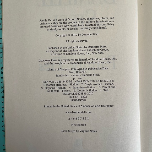 Family Ties by Daniel Steele Hardcover First Edition - Picture 4 of 4